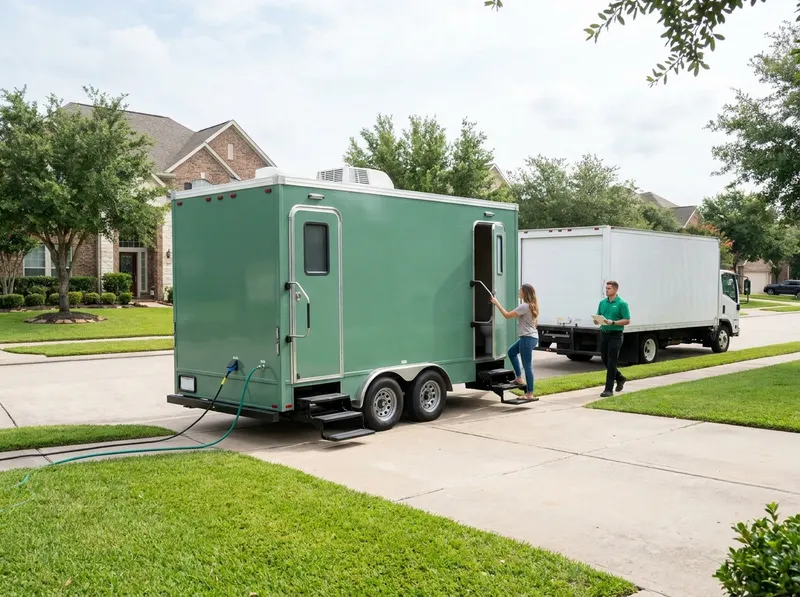 Multi-Station Luxury Restroom Trailers in Pearland, TX